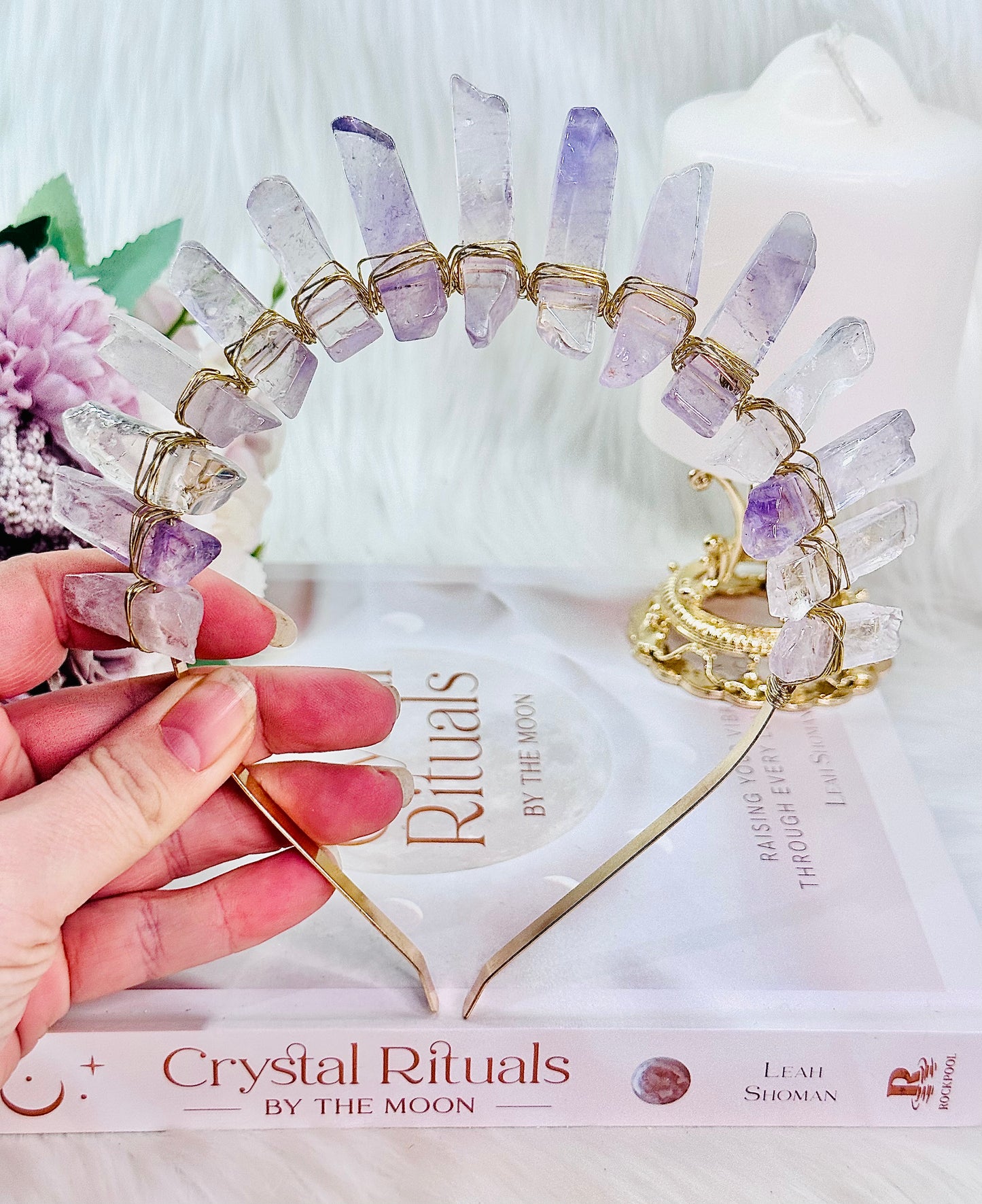 Stunning Quality Amethyst With Gold Wire Crown | Tiara