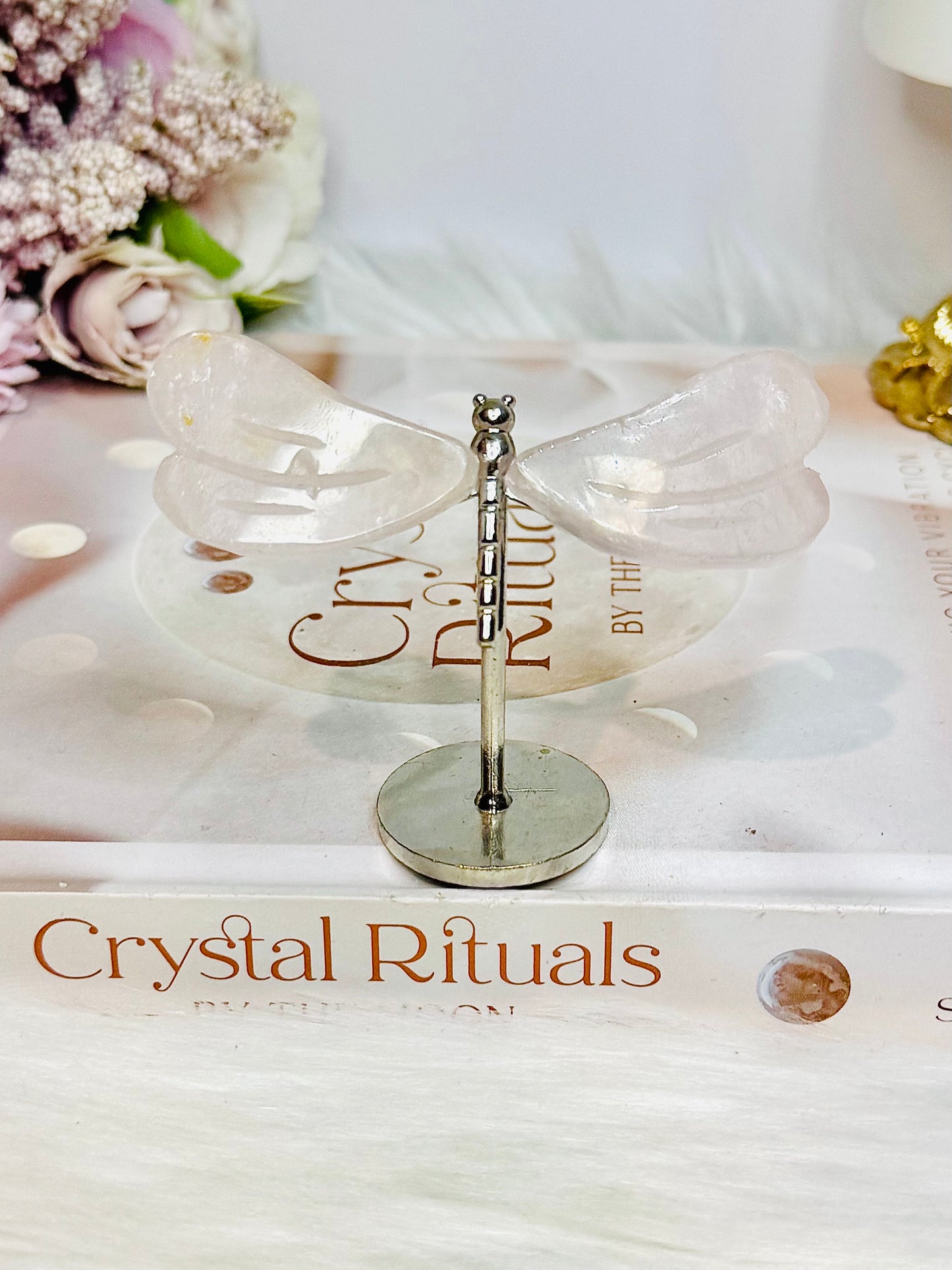Rose Quartz Dragonfly 6.5cm