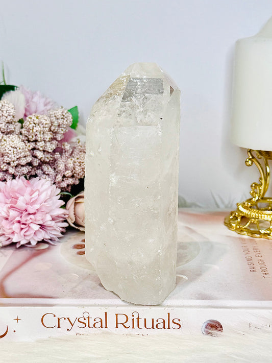 Natural Large Clear Quartz Tower From Brazil 13cm 502g