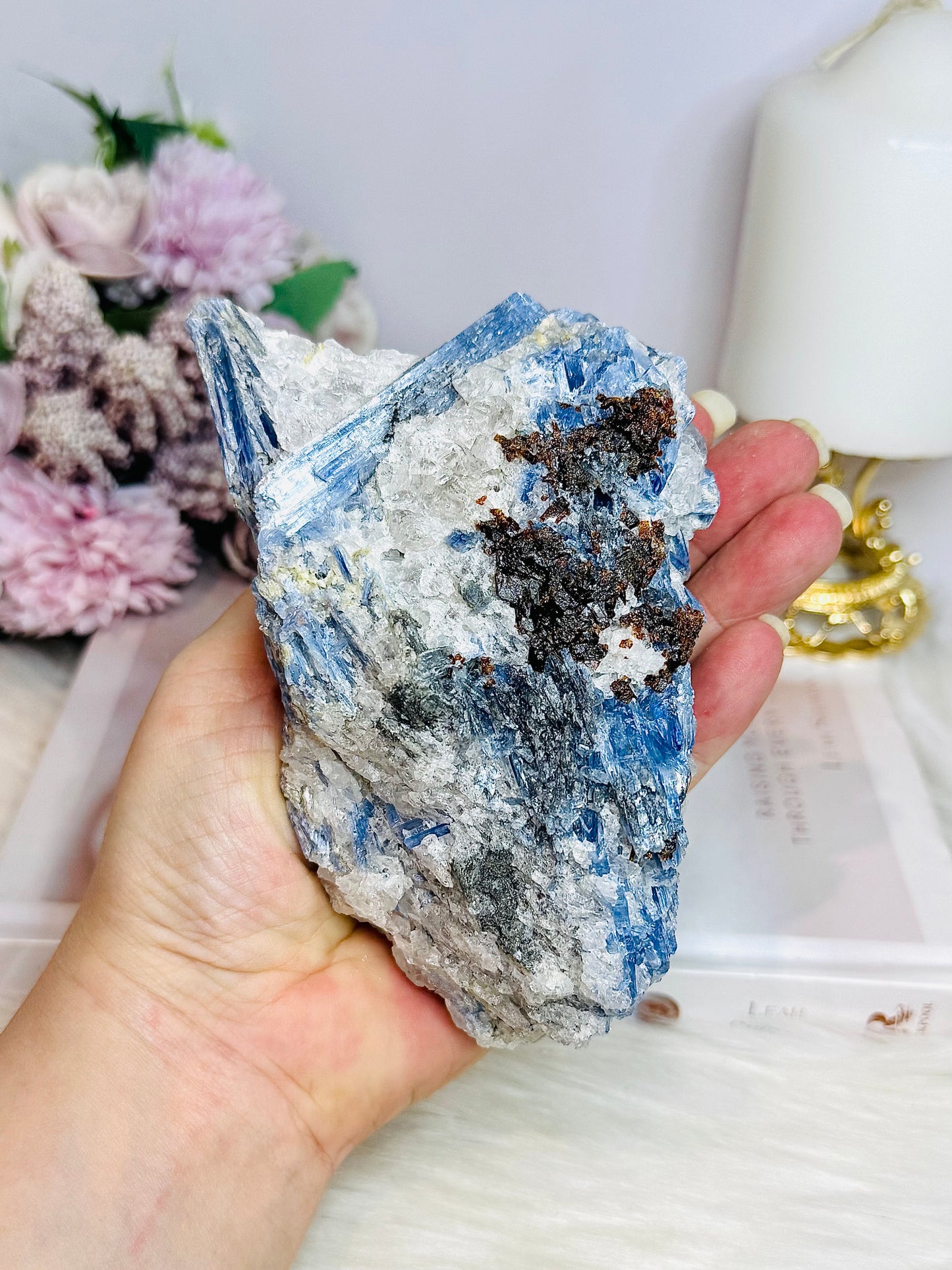 Large Natural Blue Kyanite Specimen 13cm 750g
