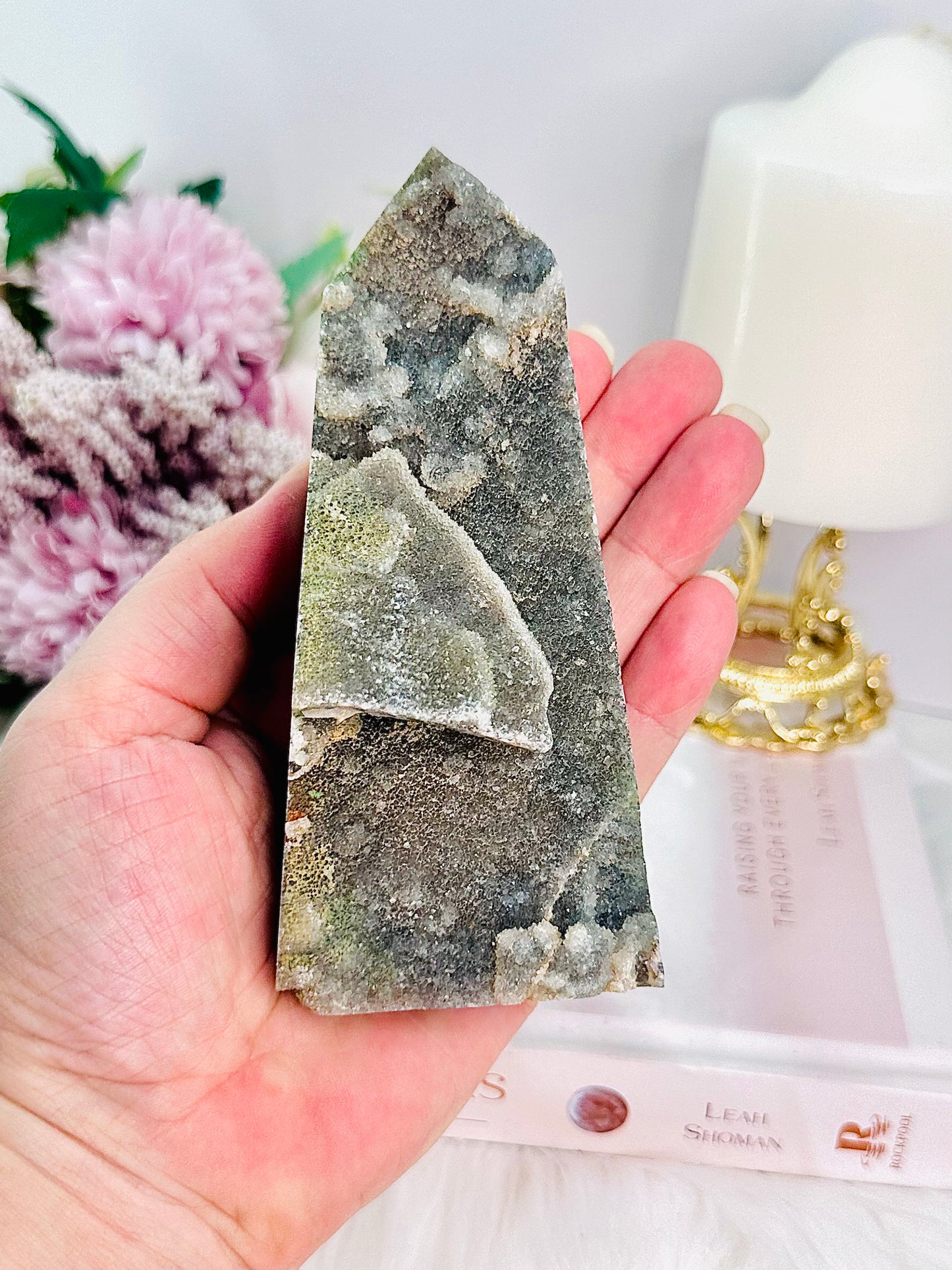 Harmony & Balance ~ Beautiful 13cm Druzy Sphalerite Tower