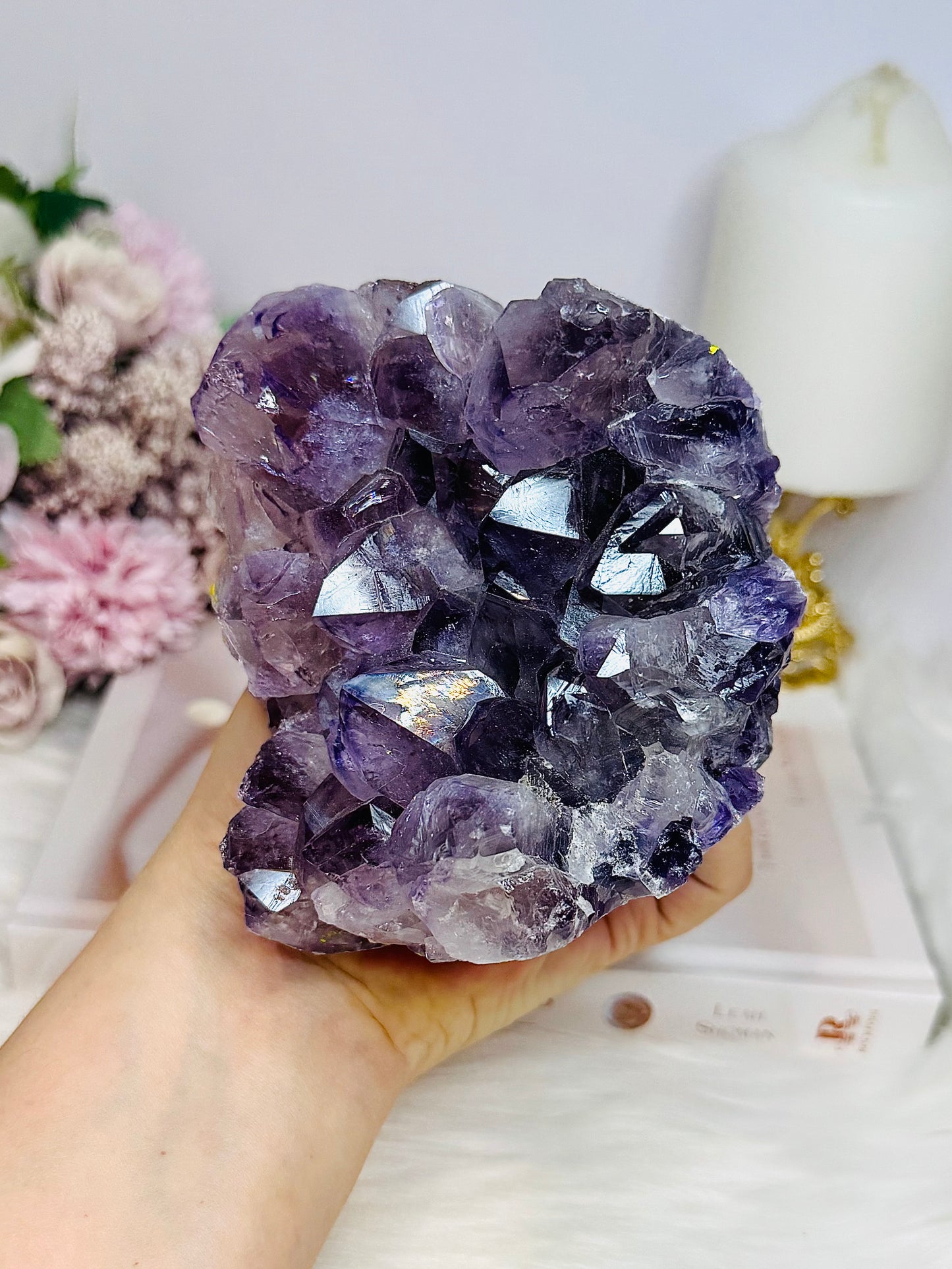 Large Amethyst Base Cut Cluster 11cm 886g