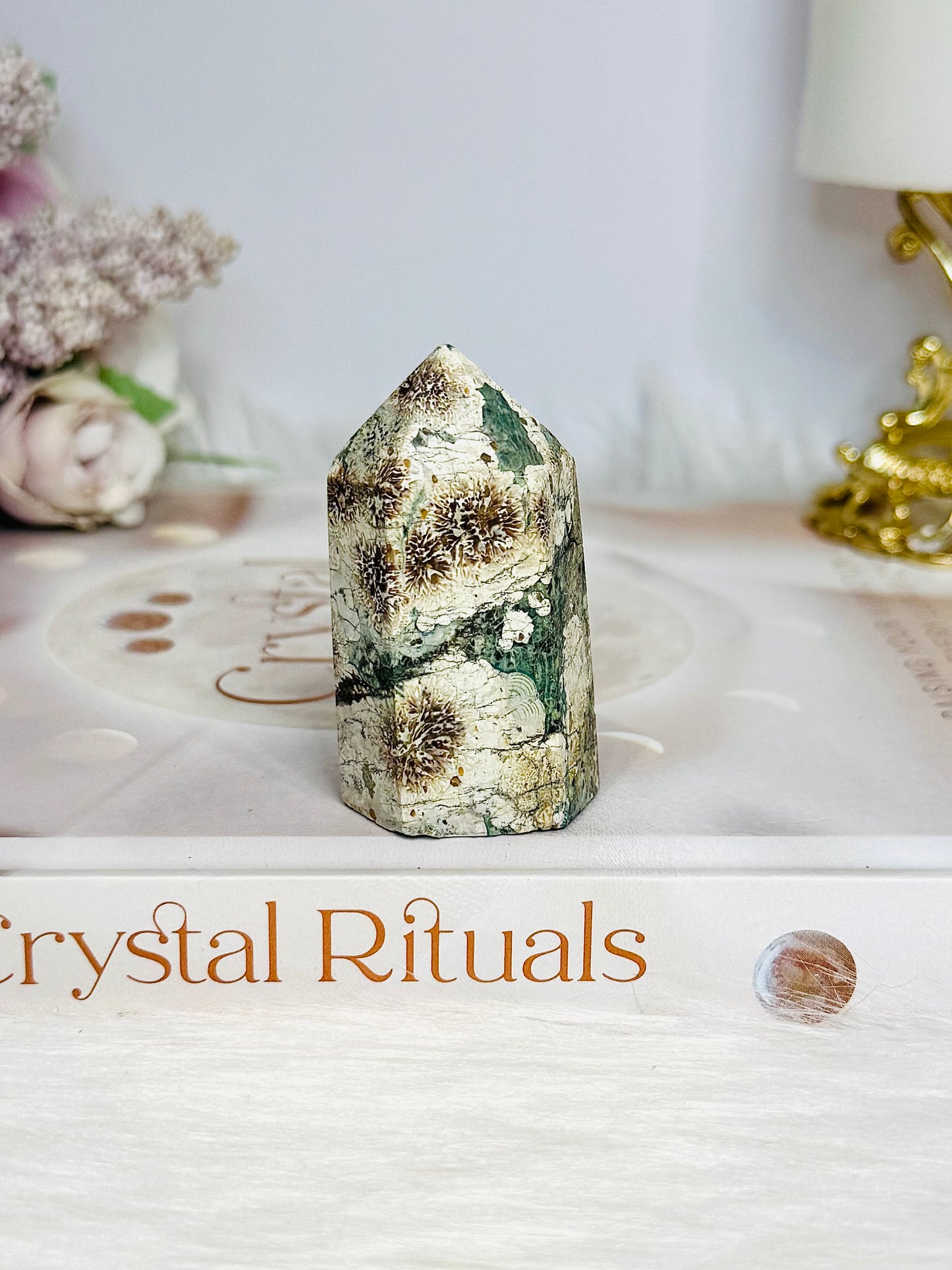 Sakura Flower Agate Tower 6cm