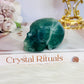 Beautiful Green Fluorite Carved Skull 7cm