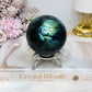 Large Labradorite Sphere On Stand 436g