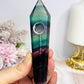 Rainbow Fluorite Carved Pipe 11.5cm