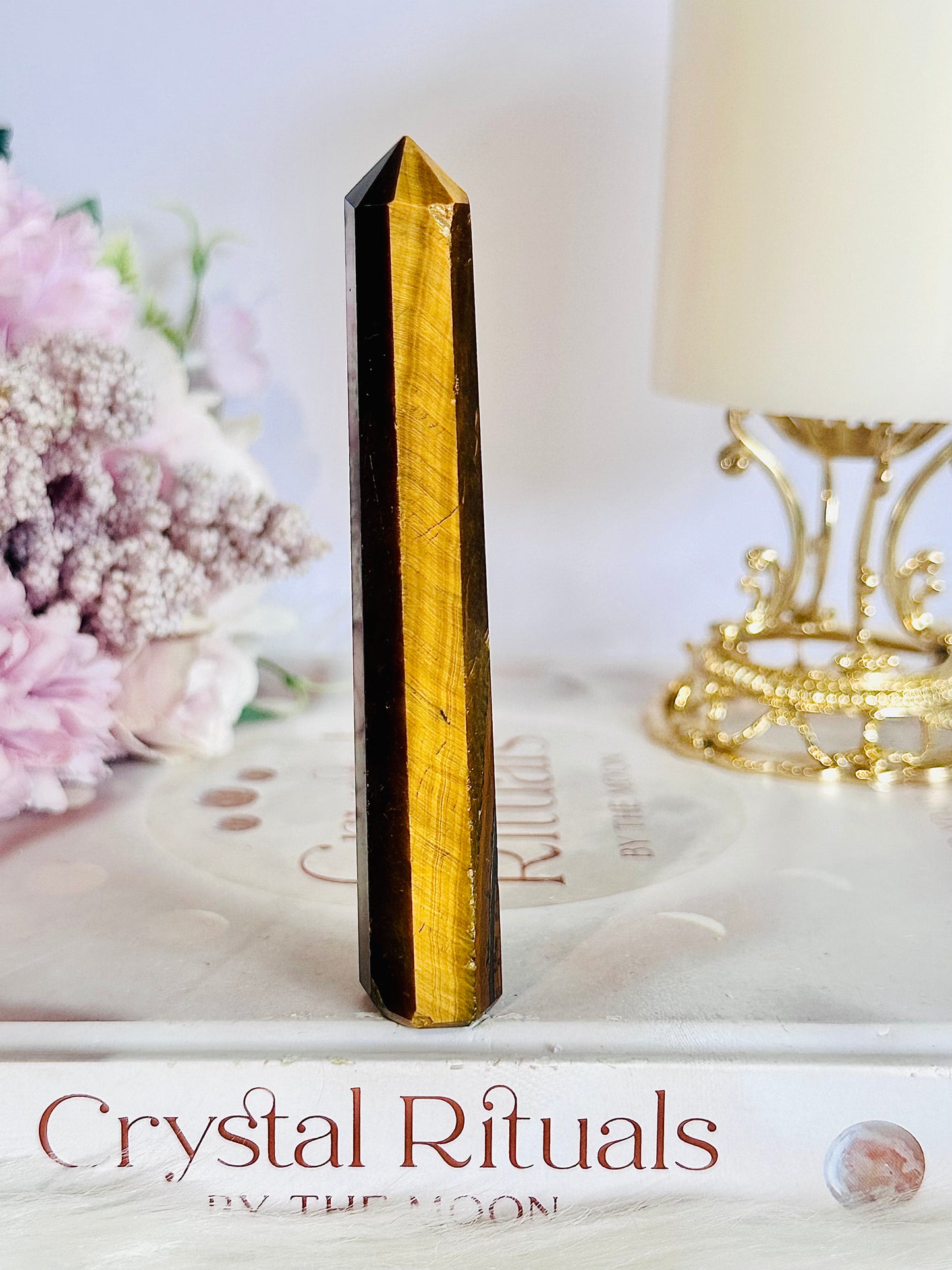 Beautiful 11cm Tigers Eye Tower With Gorgeous Flash