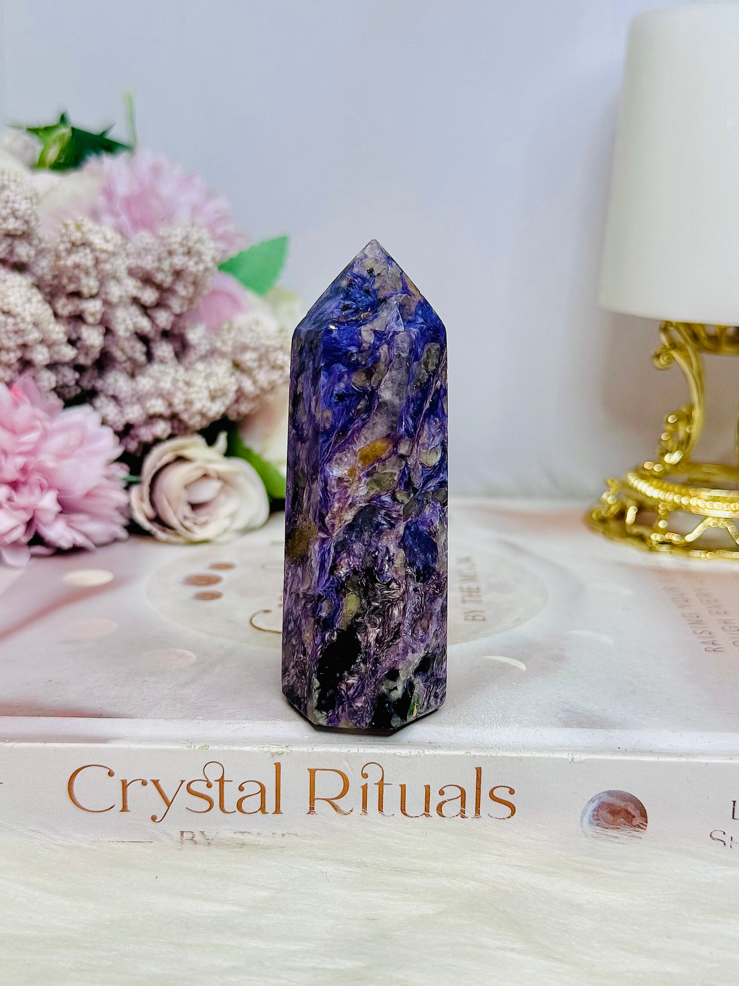 AAA Grade Charoite Tower 9cm