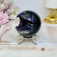 Large Druzy Amethyst Sphere on Stand 359g