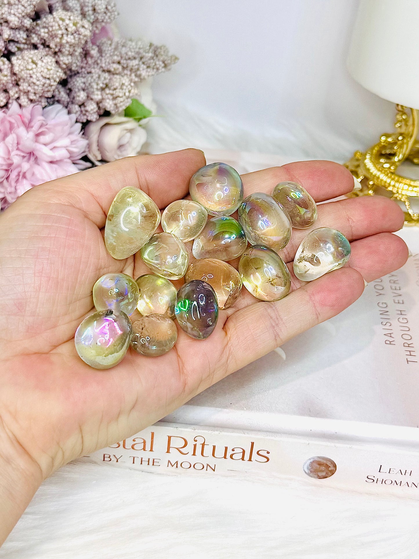 Angel Aura Clear Quartz Tumbles $4 each