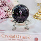 The Most Absolutely Divine Sparkling Purple Mica | Lepidolite Sphere 191grams On Stand