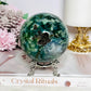 Large Moss Agate Druzy Sphere on Stand 756g