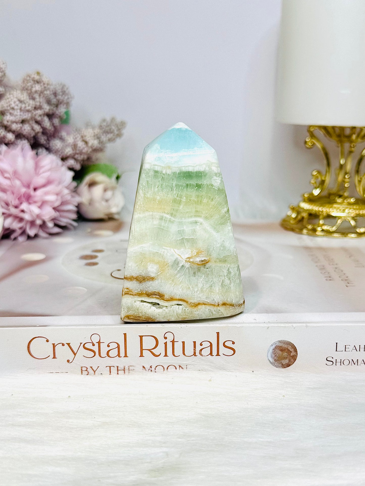 Caribbean Calcite Chunky Tower | Obelisk 207g
