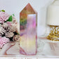 Large Angel Aura Chunky Rose Quartz Tower 15.5cm