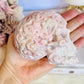 Incredible Large Perfectly Carved Pink Opal Patterned Skull 10cm 772grams