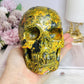 Huge Natural Stone Carved Realgar Skull 1.6KG