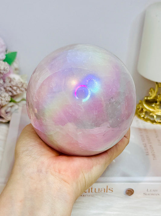 Angel Aura Rose Quartz Sphere 1.2Kg
