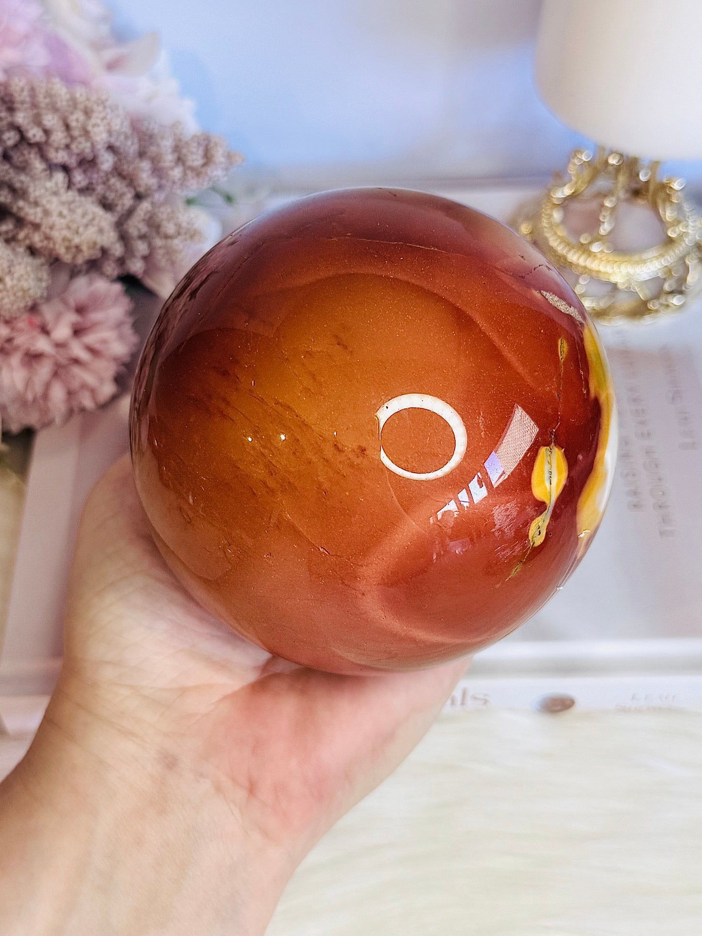 ⚜️ SALE ⚜️ Large 1.27KG Mookaite Jasper Sphere On Stand