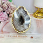 Large Druzy Agate Geode On Stand 372g