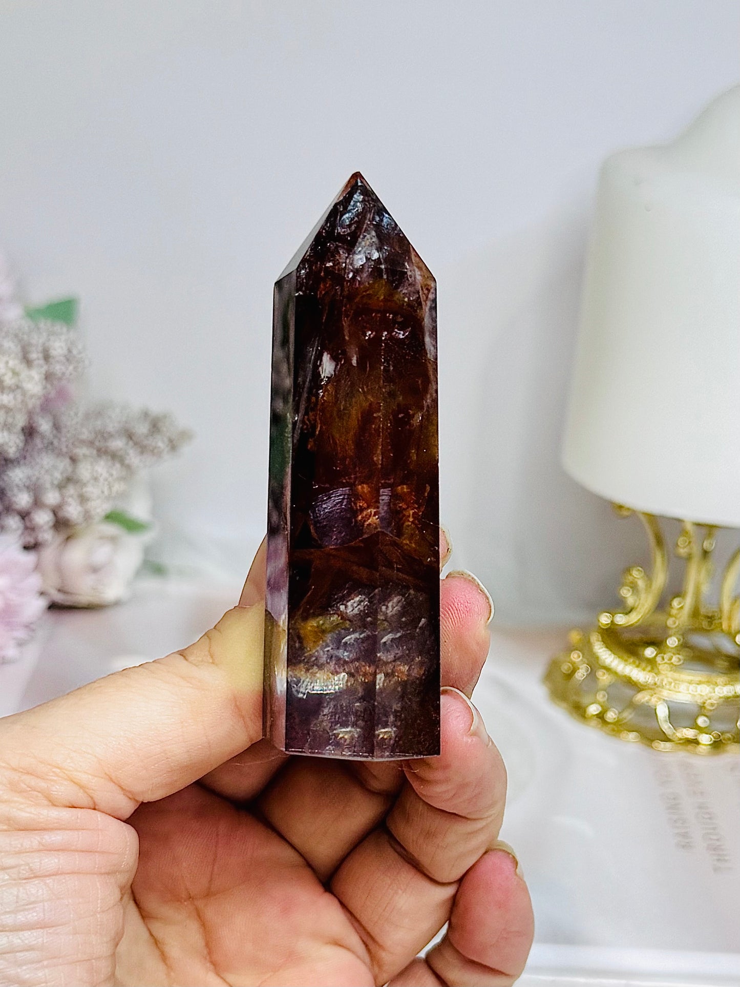 High Grade Fire Quartz Tower 8.5cm
