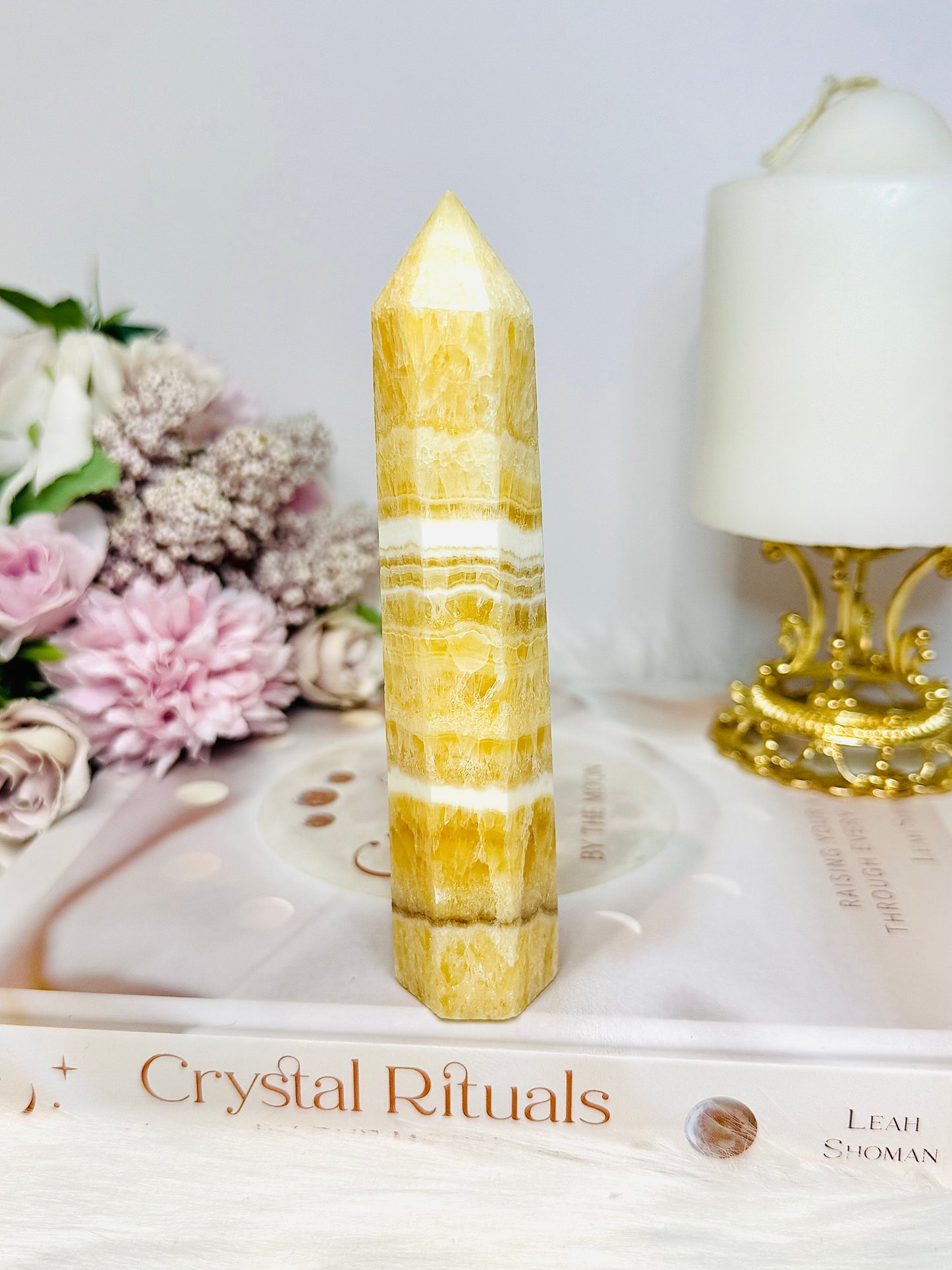 Orange Calcite Tower 13cm