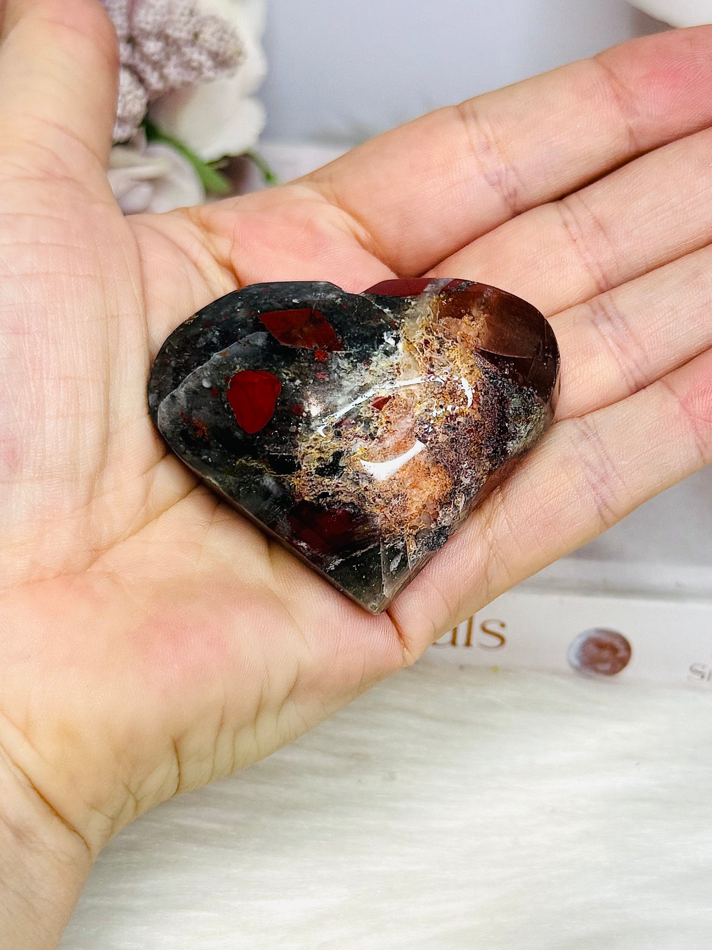 Bloodstone Heart 6cm