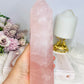 Large Chunky Pink Rose Quartz Tower 1.15KG 21.5cm