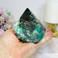 Azurite with Malachite Polished Point 427g