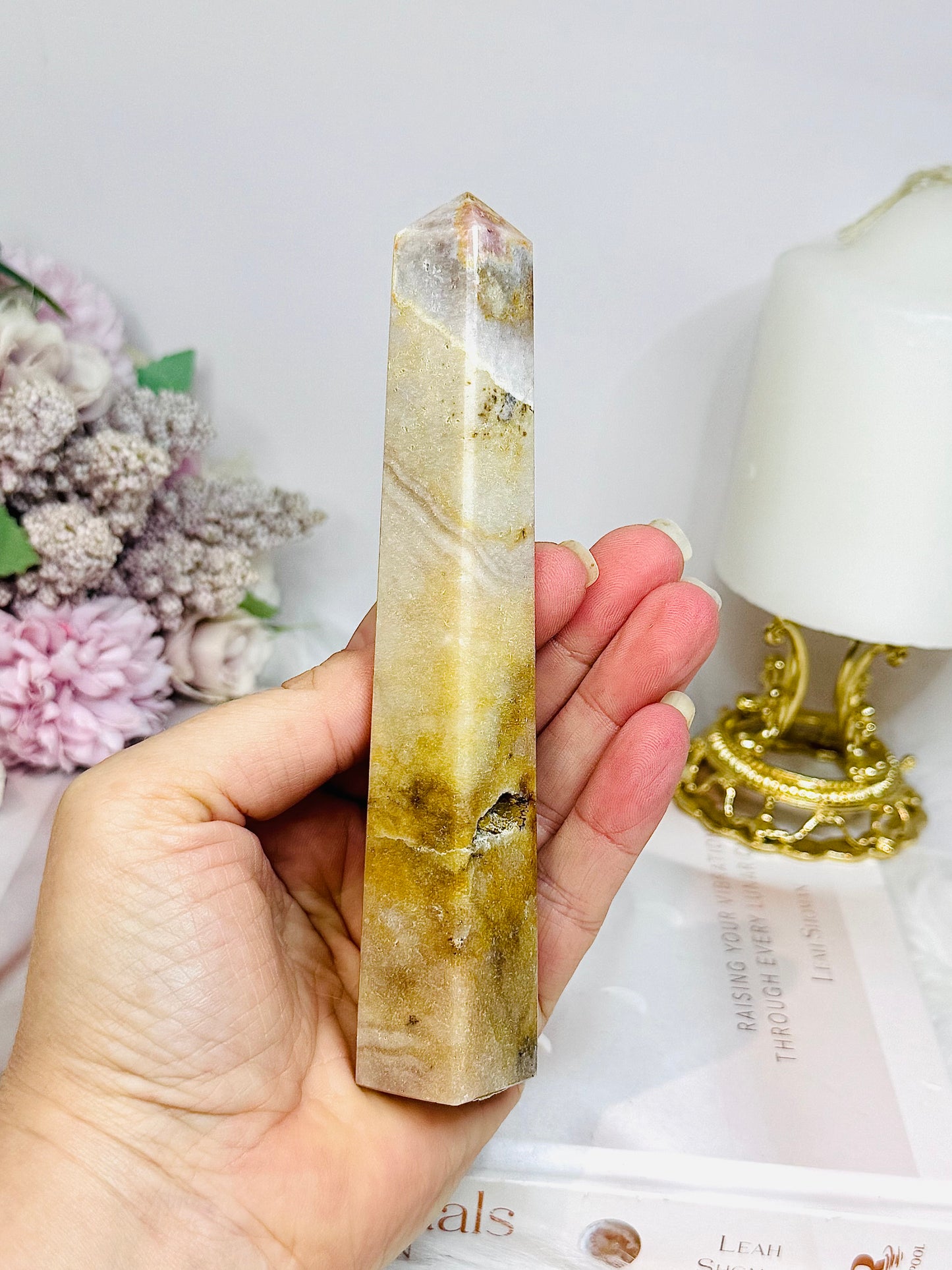 Pink Amethyst Druzy Tower 14.5cm