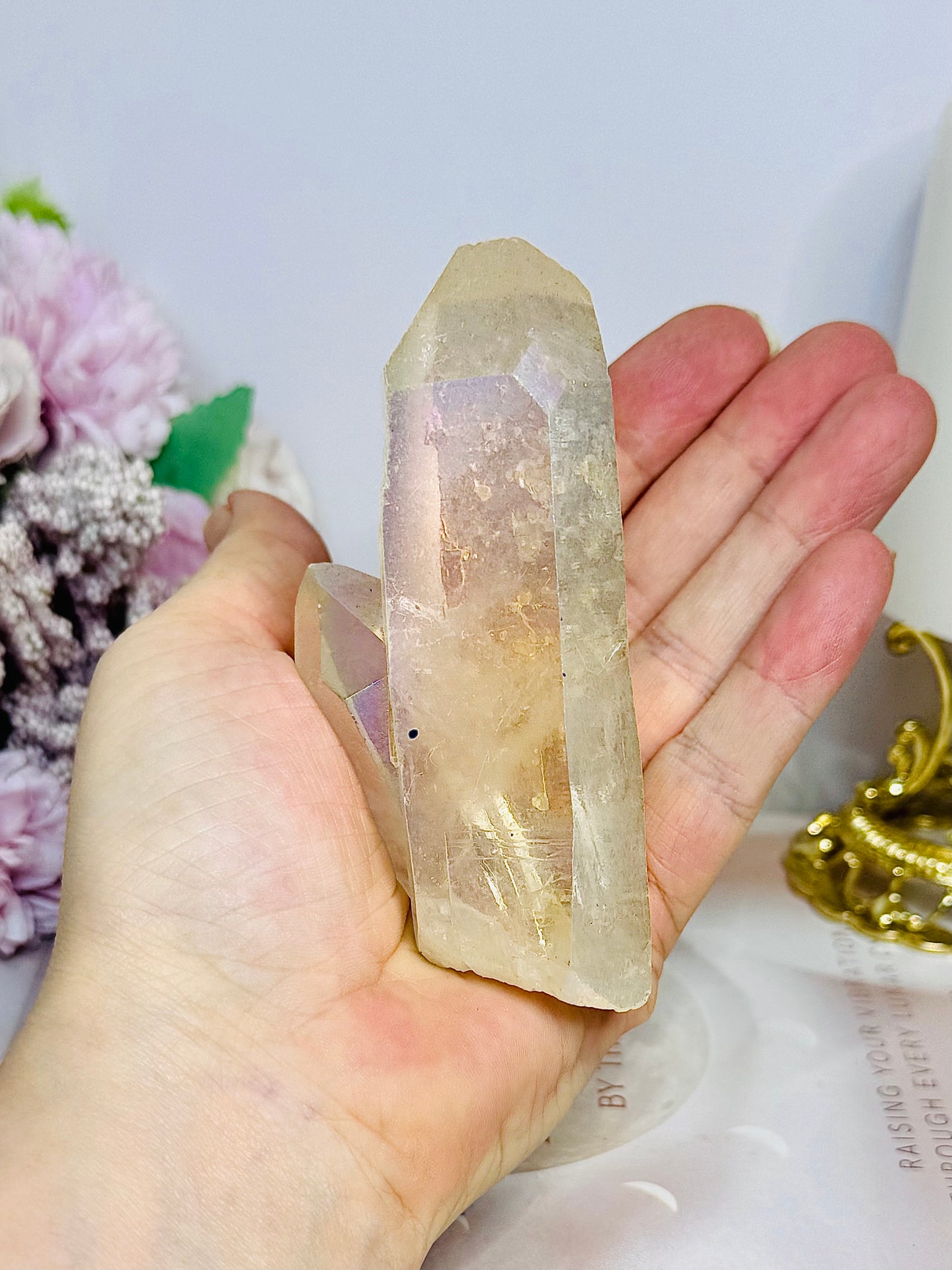 Angel Aura Clear Quartz Point 9cm