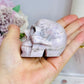 Chunky Kunzite Carved Skull 7cm