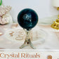 Blue Fluorite Sphere on Stand 131g