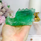 Green Fluorite Carved Dragon 10cm