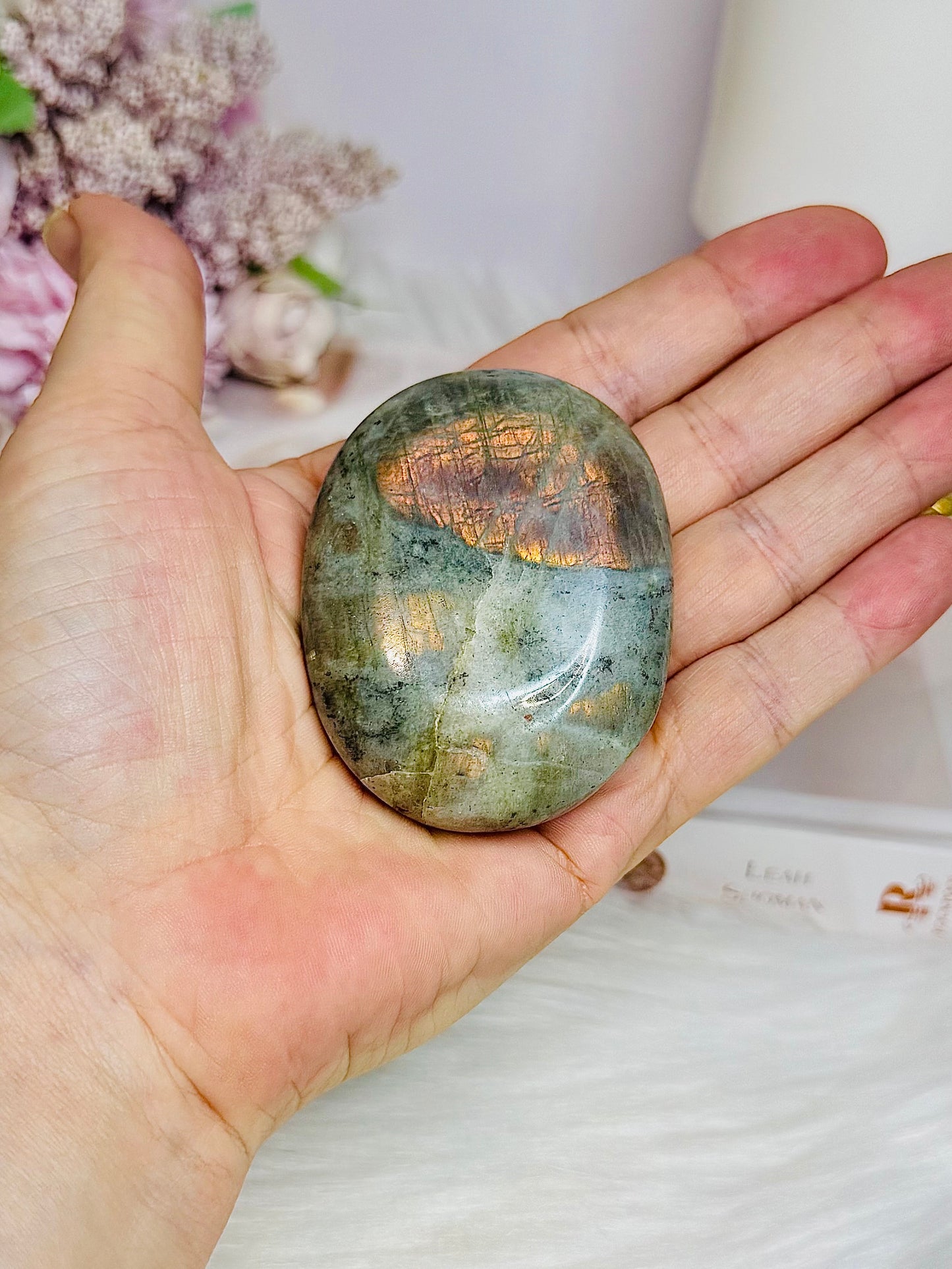 Large Labradorite Palm Stone
