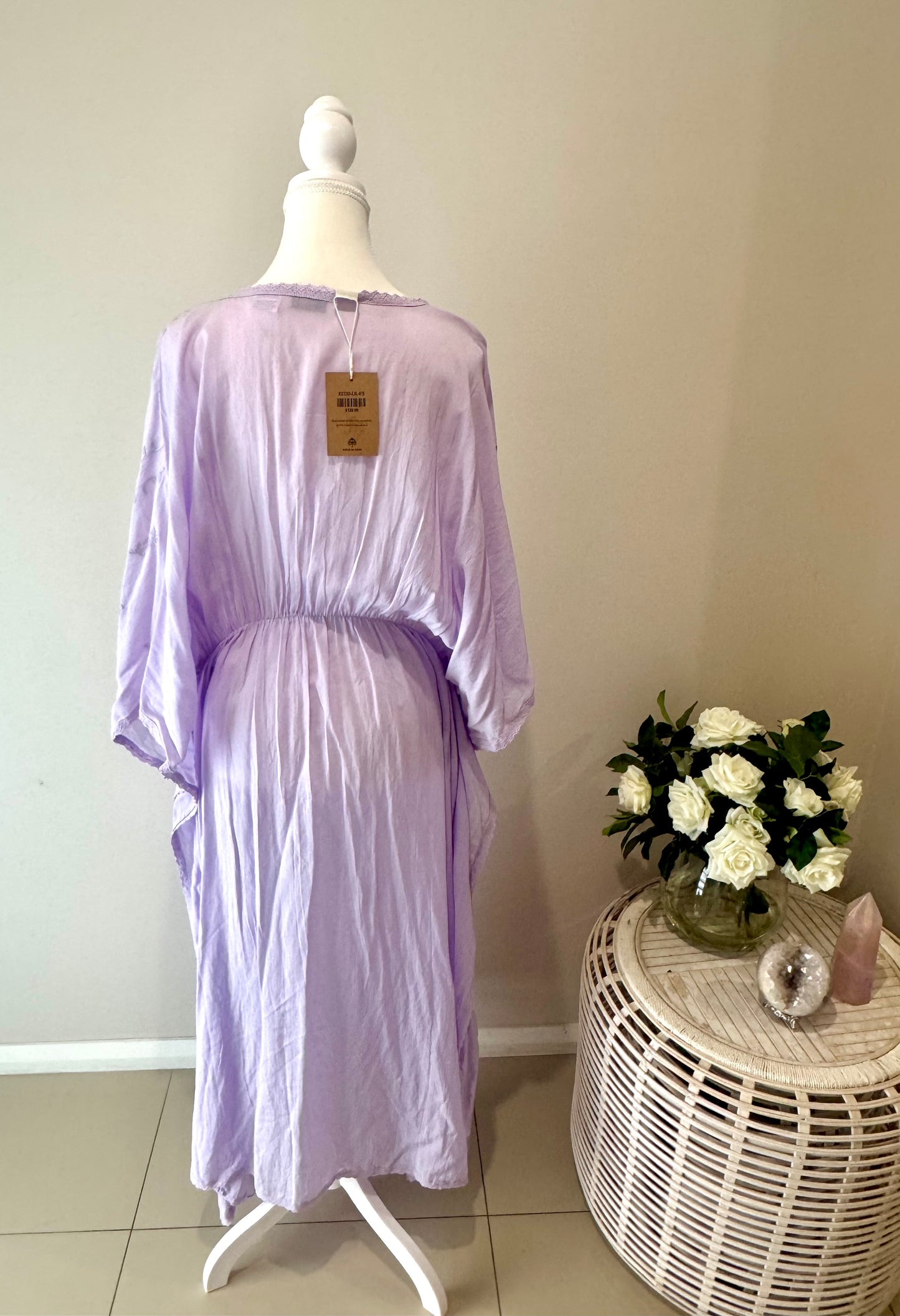 Tree Of Life Boho Lilac Kaftan One Size FREE LOVE