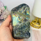 Labradorite Large Freeform 12.5cm 454g (this piece has been damaged in transit has dents on it) Reduced