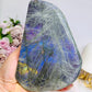 Large Natural Polished Labradorite Freeform 1.29KG 15.5cm (Flash is all purple not blue)