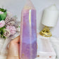 Large Angel Aura Rose Quartz Tower 18.5cm 808g