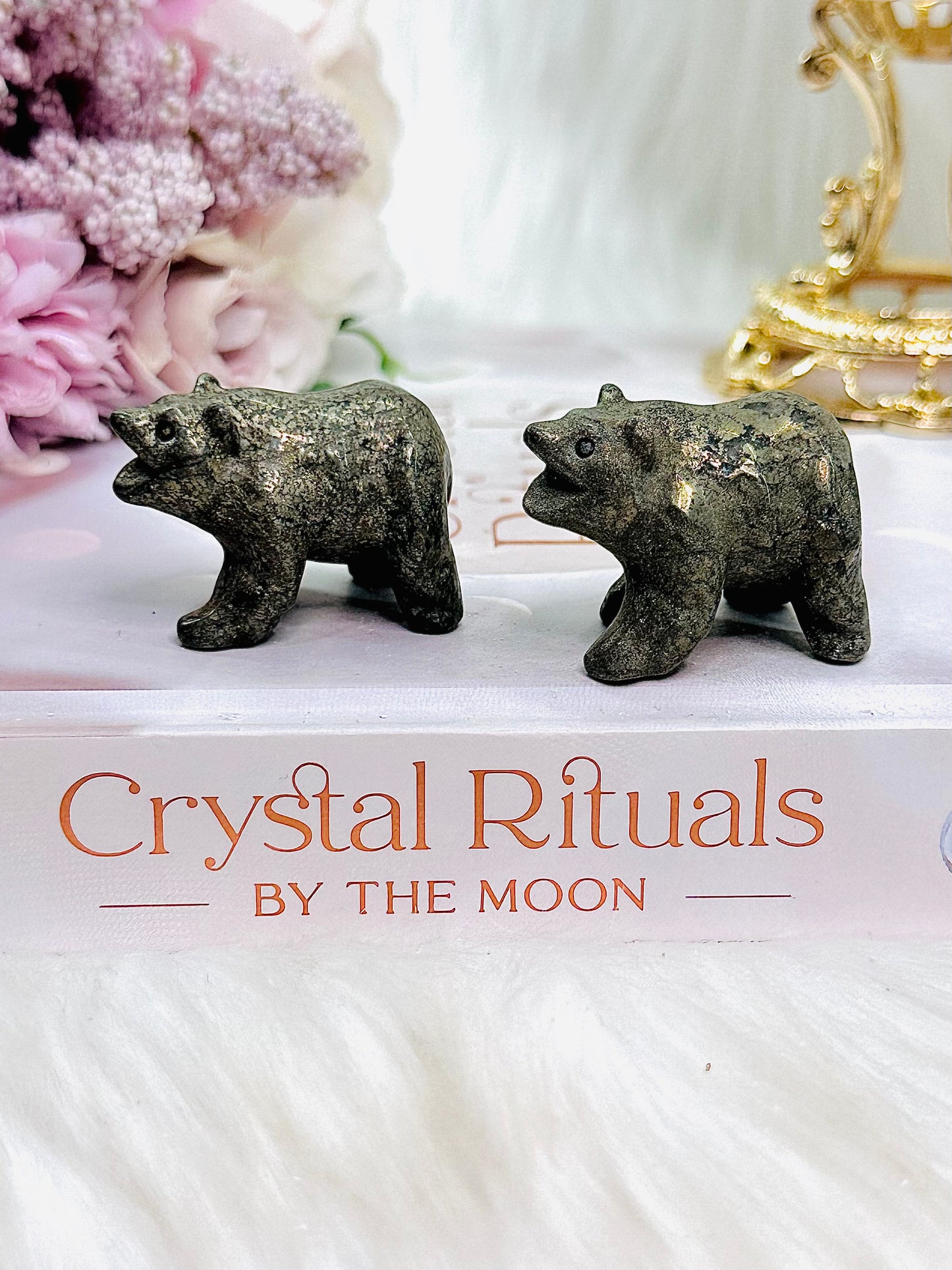 Gorgeous Small Pyrite Bear Carving $20 each