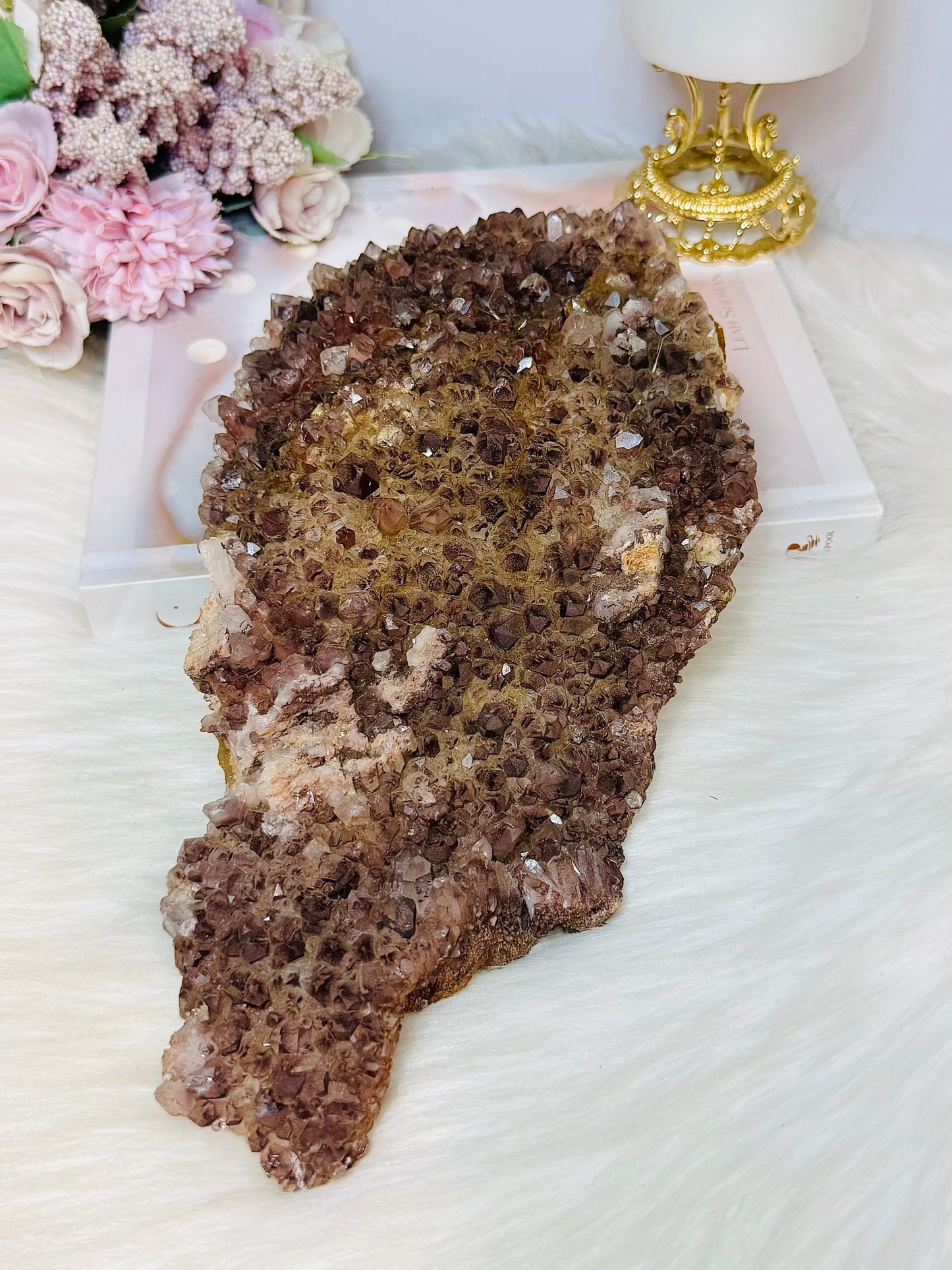 Huge Natural Ferrunginous Hematoid | Fire Quartz Specimen 27cm 2.09KG