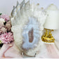 Large Druzy Agate Carved Indian Head On Stand 17cm