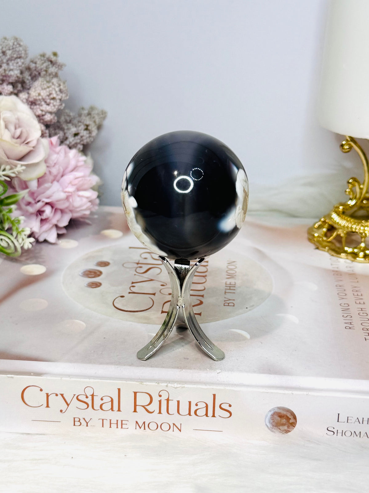 Orca Agate Sphere On Stand 143g