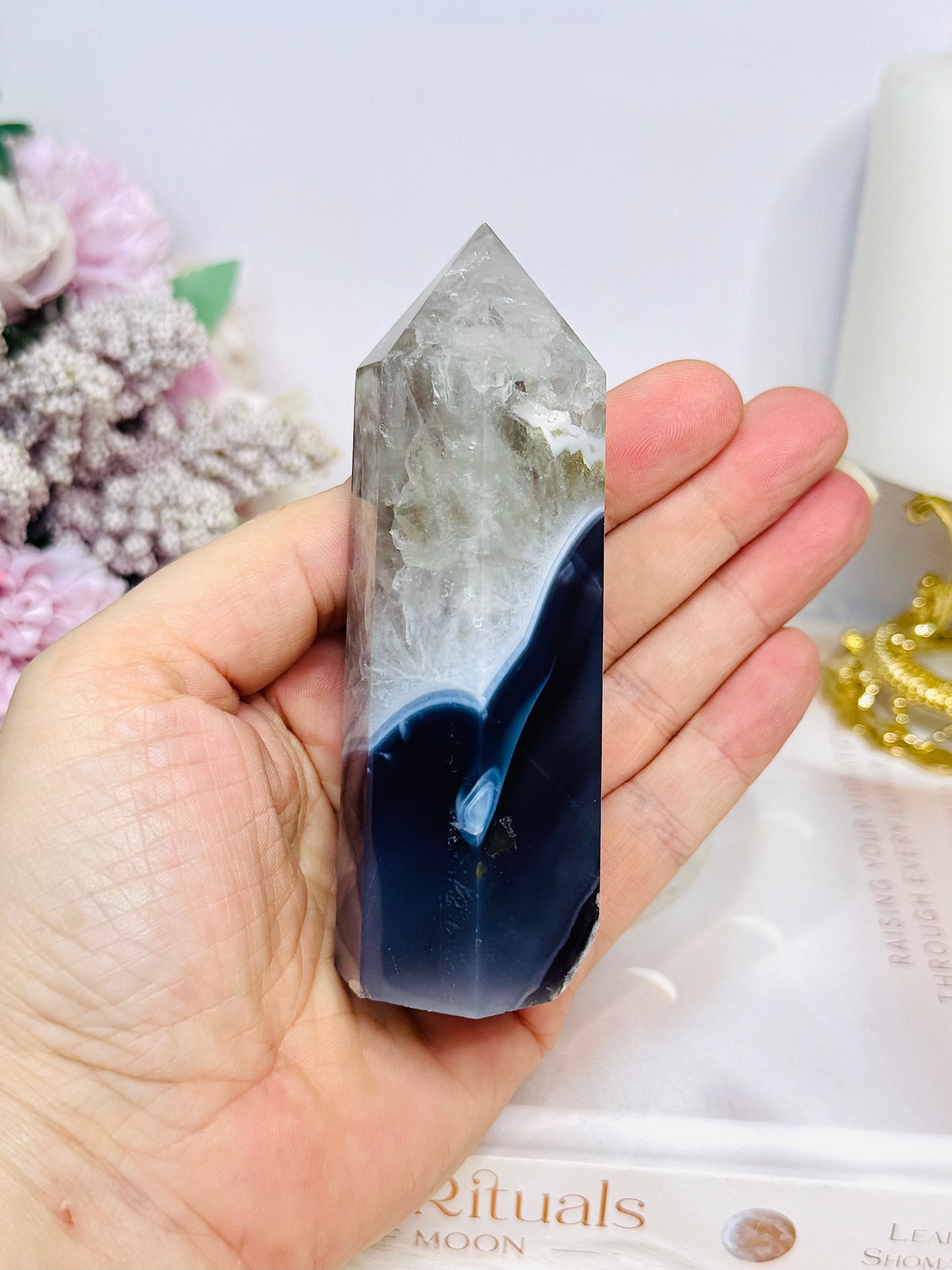 Chunky Agate Tower 10.5cm