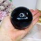 Natural Volcano Agate Druzy Sphere UV Reactive On Stand 445g