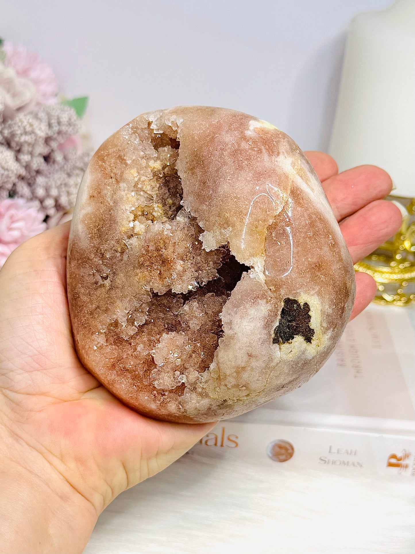 Large Natural Pink Amethyst Druzy Freeform 635g