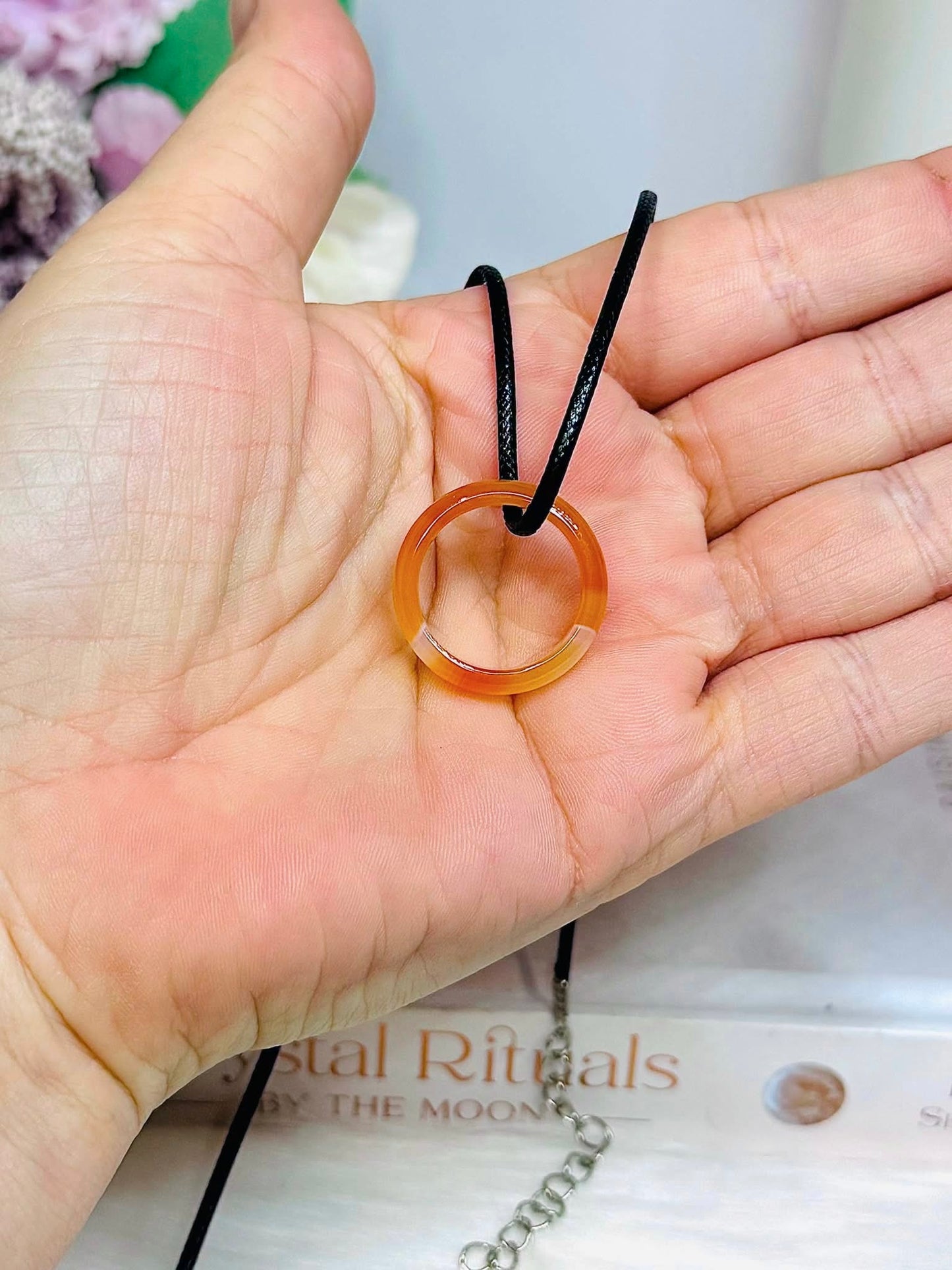Carnelian Ring Necklace