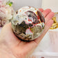 Large Gorgeous Mexican Crazy Lace Agate Druzy Sphere On Stand 552grams