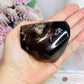 High Grade Smokey Quartz Polished Freeform With Rainbows On Stand 375g
