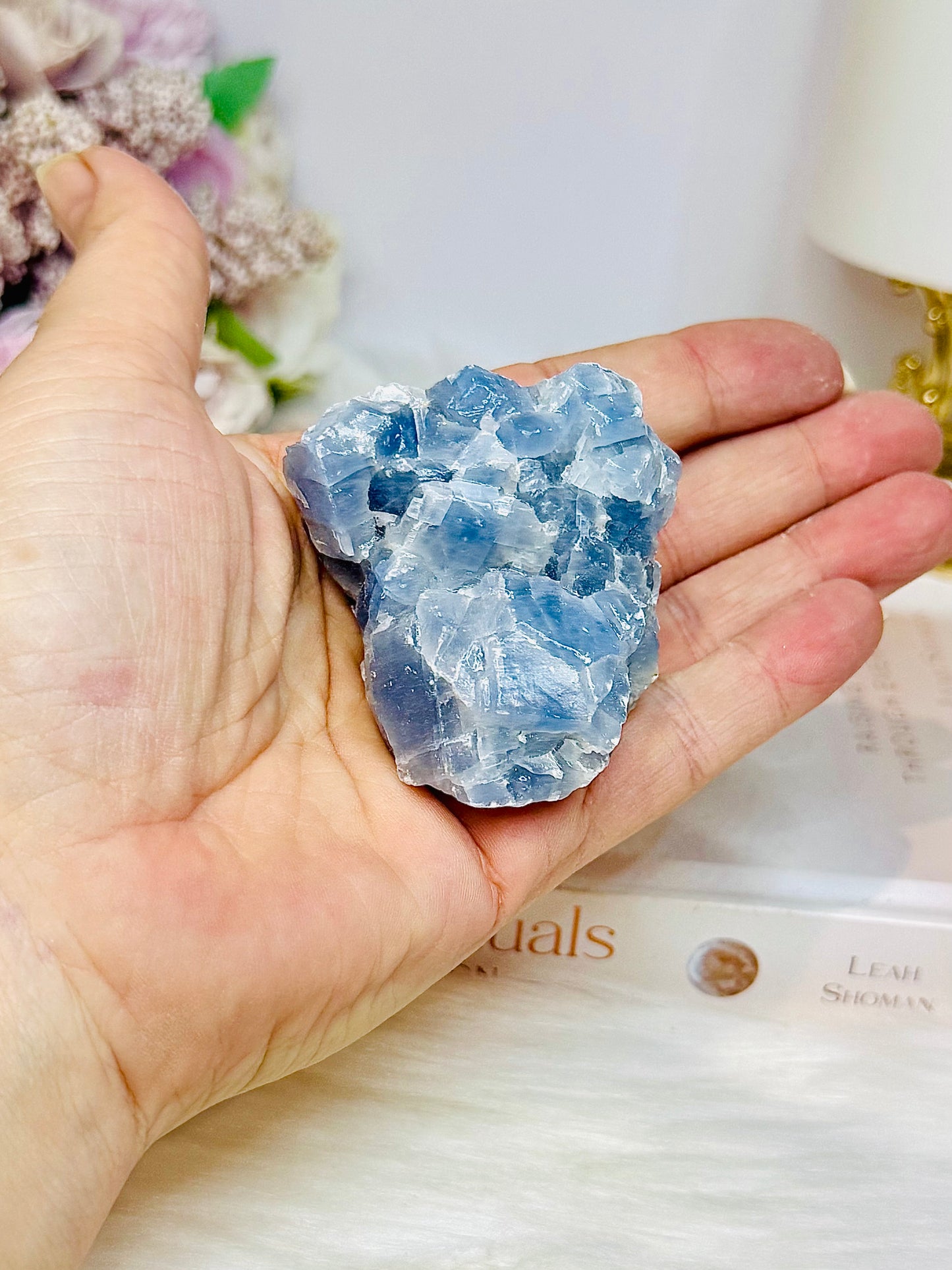 Natural Blue Calcite Specimen 188g