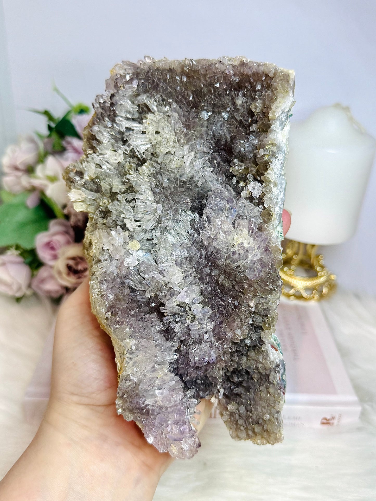 Large Natural Flower Amethyst | Zeolite Freeform Specimen 18cm 900g